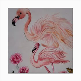 Beautiful Flamingos Canvas Print