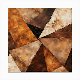 Brown Triangles Canvas Print