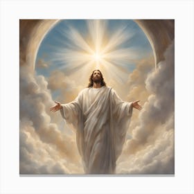 Jesus In The Cloud Canvas Print