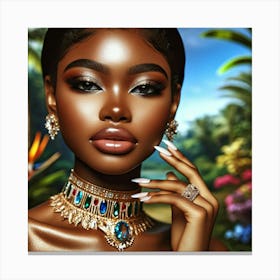 Beautiful African Woman Canvas Print
