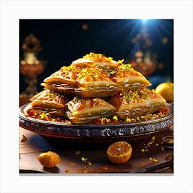 Baklava tray Canvas Print