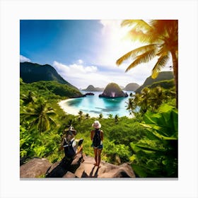 Travel Relaxation Adventure Beach Exploration Leisure Tropical Getaway Scenic Sightseeing (9) Canvas Print