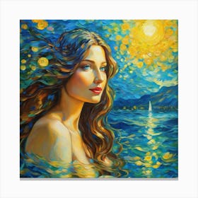 Woman In The Water dyh Canvas Print