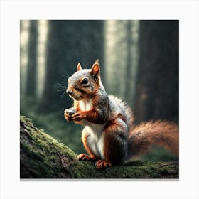 Squirrel In The Forest 59 Canvas Print
