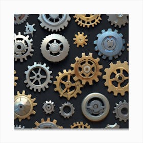 Gears - Gears Stock Videos & Royalty-Free Footage Canvas Print