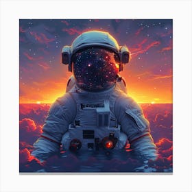 Astronaut In Space 4 Canvas Print