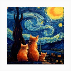 Van Goth Ginger Cats Canvas Print