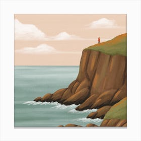 The Cliff Illustration 3 Canvas Print