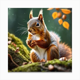 Squirrel In The Forest 286 Canvas Print