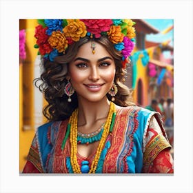 Mexican Woman 8 Canvas Print