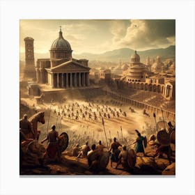 Battle Of Rome Canvas Print