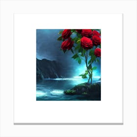 Roses In The Water 1 Canvas Print