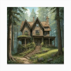 House In The Woods Art Print 1 1 Canvas Print