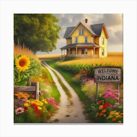 Welcome To Indiana Canvas Print