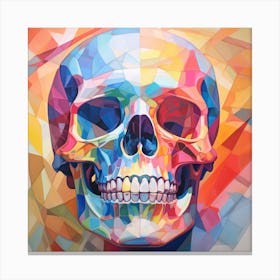 Skull Of Polygons Canvas Print