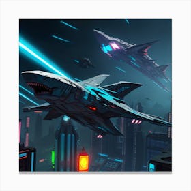 Sci - Fi City Canvas Print