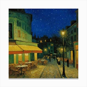 Night At The Cafe 2 Canvas Print