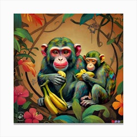 Chimpanzees Canvas Print