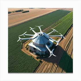 Drone In The Field Canvas Print