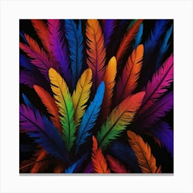 Colorful Feathers 2 Canvas Print