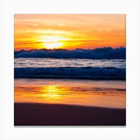 Sunset At The Beach Canvas Print