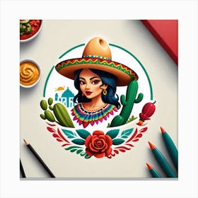 Mexican Girl 86 Canvas Print