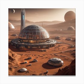 Alien City On Mars Canvas Print