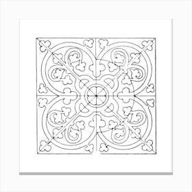 Sketched Boho Tile Art 5 Canvas Print