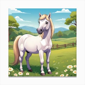 White Horse Canvas Print