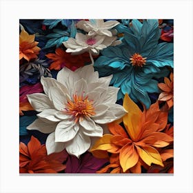 Paper Flowers Canvas Print