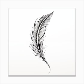 Feather Tattoo Canvas Print