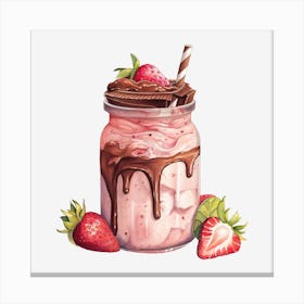 Strawberry Milkshake 40 Canvas Print