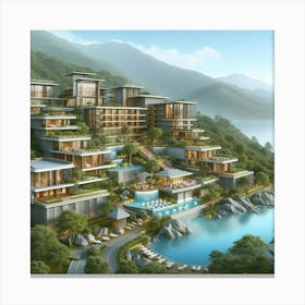 Hong Kong Luxury Resort Canvas Print