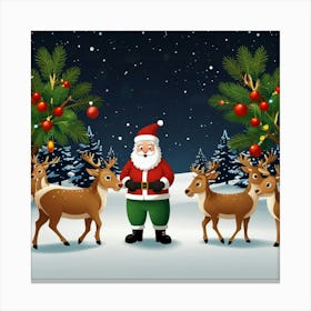 Leonardo Lightning Xl Funny Christmas 3 Canvas Print