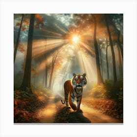 Tiger In The Forest 3 Canvas Print