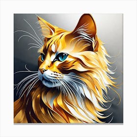 Golden Cat 19 Canvas Print