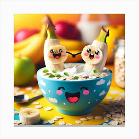 Bananas In A Bowl Canvas Print