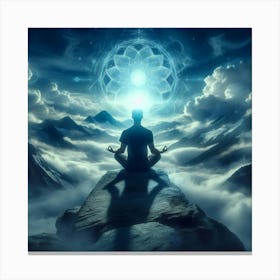 Man In Meditation 2 Canvas Print