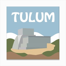 Tulum Bold Illustration Canvas Print