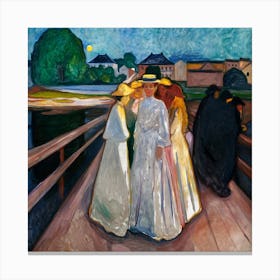 On The Bridge, Edvard Munch Canvas Print