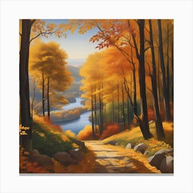 Autumn Path Canvas Print