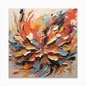 Abstract Flower Painting Canvas Print