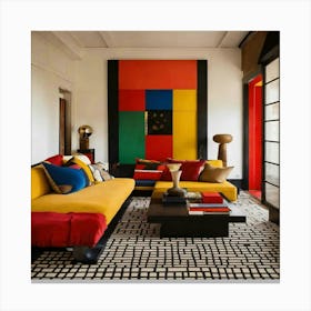 Colorful Living Room Canvas Print