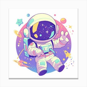 Space Astronaut 1 Canvas Print