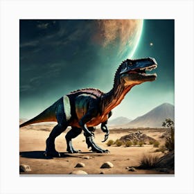 Hyper Realistic Photography Of A Dinosaur In An Al (2) Canvas Print