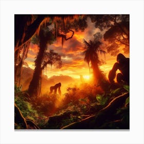 King Kong In The Jungle Canvas Print