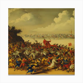 Battle Painting Depicting the Festival of Enormous Changes at the Last Minute 3 Canvas Print