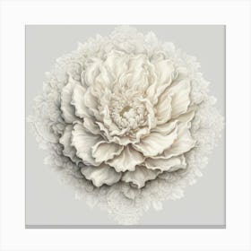 White Peony 1 Canvas Print