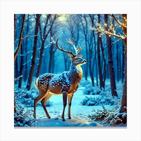 Deer In The Forest 7 Canvas Print