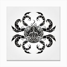 Zodiac Sign Crab Canvas Print